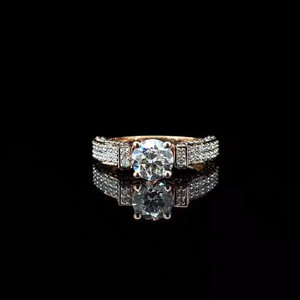 ZAWO HOUSE Rhodium Plated <b>925</b> <b>Silver</b> Luxury Moissanite Baguette Cuts Claw Setting Freshwater Pearl Non-Traditional Engagement - Product Image 3