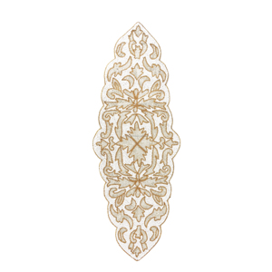 Handmade Christmas Decorative Beaded <b>Runner</b> Placemat Cloth <b>Dining</b> <b>Table</b> Mat With Leaves Design for Weddings and Formal Events - Product Image 1