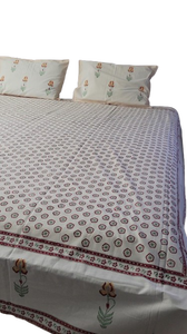 Hand Block Print Cotton Bedsheet Ethnic Floral Indian <b>Bedding</b> for Home Decor for Best Price - Product Image 1