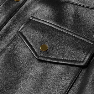 Camisas de Cuero Personalizadas al por Mayor para Hombre, Camisas de Manga Larga Hechas a Mano con Botones, de la Mejor Calidad - Product Image 4