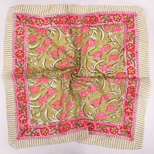 Colección de Verano EcoFriendly Craftjaipur, Pañuelo de Algodón Popelín Hecho a Mano con Estampado Floral/Geométrico, Estilo Bohemio de Lujo - Product Image 4