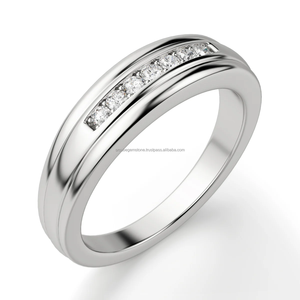 Anillo de Plata de Ley 925 con Certificado IGI, Último Modelo, para Mujer, Regalo de Boda, con Moissanita VVS Clarificada, Corte Diamante, Chapado en Oro - Product Image 3