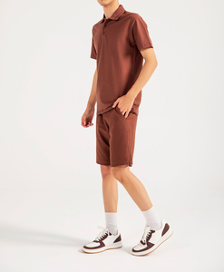 High Quality Customizable Hip Hop Style Men with Quarter Zipper Pocket 100% Cotton Loose Fit Printed <b>Design</b> polo shirt - Product Image 3