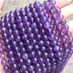 Perles rondes en améthyste naturelle, pierres précieuses violettes certifiées GAC du Rajasthan pour la fabrication de bijoux, fournisseur en gros de pierres précieuses - Product Image 5