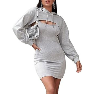 Sudaderas con Capucha Cortas Personalizadas para Mujer, Color Sólido en la Parte Delantera, Tejido de Lona Transpirable Antipilling, Venta al por Mayor para la Temporada de Invierno - Product Image 3