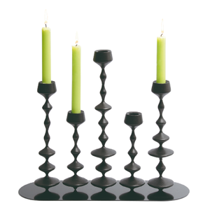 Metal <b>Black</b> Candle Holder Unique Design Dining Room Aluminium Candle Holder Holiday Decoration Christmas Centerpiece Customized - Product Image 1
