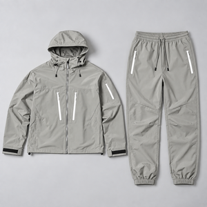 Manufacturer Oversize Zip Up <b>Track</b> Suit Matching Utility Shorts Men Premium Quality Nylon Windbreaker Lounge Nylon Custom <b>Jacket</b> - Product Image 5