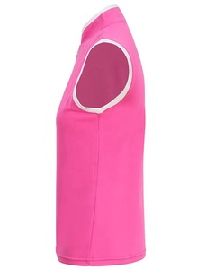Polo sin Mangas Rosa para Mujer, Color Sólido, Tejido de Punto, Transpirable, Estilo Casual, Largo Regular - Product Image 2
