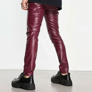 Pantalones de Cuero Premium para Hombre con Textura Suave, Corte Clásico Recto, Costuras Duraderas y Diseño Moderno para Uso Diario - Product Image 2