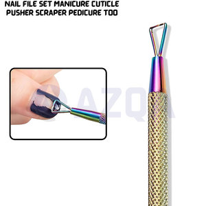 Juego de Herramientas Profesionales de Manicura y Pedicura de Acero Inoxidable con Empujador de Cutículas, Raspador y Herramientas de Limpieza de Uñas - Product Image 3