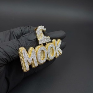 Pendentif Mook Diamond en argent 925 plaqué, style hip-hop, bijoux unisexes, diamants cultivés en laboratoire - Product Image 4