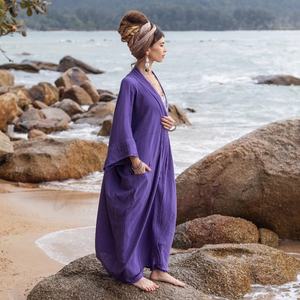 Nouvelle Robe Kimono Longue Sexy 2025 – Unisexe, Grande Taille, Écologique Viscose/Coton, 1 Pièce Tie-Dye pour Vacances et Fêtes - Product Image 2