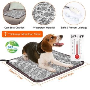 Adjustable Waterproof Pet Heating <b>Pad</b> <b>Electric</b> Dog Cat Warming Blanket Chew Resistant Steel Cord Case Premium Product Category - Product Image 1