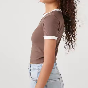 Camisetas Cortas para Mujer, Fabricante, Suministro de Estilos y Telas Personalizables, Servicio OEM de Camisetas Cortas para Mujer - Product Image 2