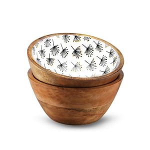 Bol à salade en bois imprimé émail, logo personnalisé, couleur imprimée écologique pour accessoires de cuisine - Product Image 1