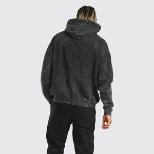 Sweat-shirt à capuche personnalisé en molleton épais avec effet délavé à l'acide, fabrication sur mesure pour les importateurs de mode mondiaux - Product Image 2