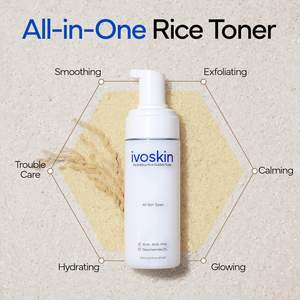 Tónico Facial IVOSKIN de Lujo Coreano con Espuma Láctea de Arroz, PHA, Niacinamida, Aclarante, Hidratante y Blanqueador - Product Image 3