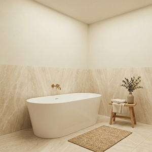 Bañera Moderna Ovalada Independiente de Acrílico, Duradera y Ecológica, Modelo FW-7715-67, con Función de Remojo para Baño - Product Image 6