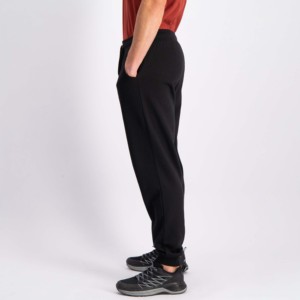 Pantalon de survêtement décontracté Falcon Enterprises pour homme en coton côtelé gris, anti-plis, séchage rapide, respirant, taille élastique avec cordon de serrage - Product Image 3