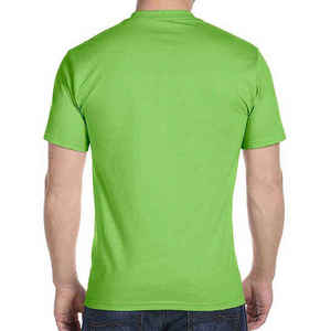 เสื้อยืดคอกลมแขนสั้นผู้ชาย สีดำขาว ตัดต่อสี ดีไซน์เรียบง่าย ทรงปกติ ผ้าเจอร์ซีย์ถัก - Product Image 5