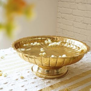 Elegant <b>Floating</b> Tea Light Holder Urli Bowl Universal Art Creation UAC1022 Metal Handmade Lid Home Temple/Pooja Decor <b>Candles</b> - Product Image 5