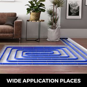 Tubo PEX HDPE Blu da 500 Piedi Senza Barriere per Impianti Idraulici e Riscaldamento a Pavimento Radiante - Product Image 3
