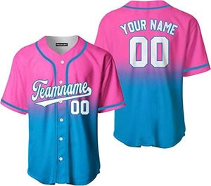 Nouveau style de maillot de baseball, personnalisation du logo, design unisexe, maillot court en mesh, sublimation, broderie, uniforme d'équipe, 100% polyester - Product Image 4