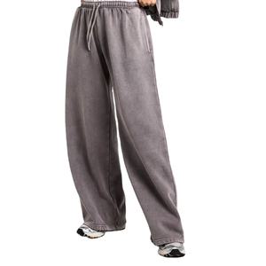 High Waist <b>Joggers</b> Zipper <b>Oversized</b> Acid Wash Tracksuit For Women New Style Set Women Urban Acid Wash Tracksuit 2026 - Product Image 4