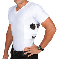 T-shirt tactique pour homme, dissimulé, 100% coton et élasthanne, avec poches pour armes à feu, holster tactique discret