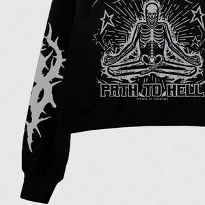 Sudadera Deportiva Unisex de Algodón Grueso para Gimnasio, Talla Grande, con Cintura Elástica y Logotipo Personalizado Bordado en 3D - Product Image 3