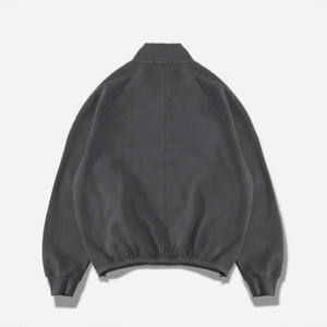 Sweat-shirt à col ras du cou avec fermeture éclair pour homme – Pull en molleton de coton surdimensionné style streetwear, coupe décontractée et épaisse pour l'hiver - Product Image 4