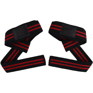 Custom Design Cotton Weightlifting Straps Adjustable High Stretch Wrist Support for Deadlift Pull Ups Strong Gym Grip <b>Training</b> - Product Image 1