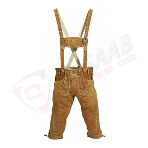 Bordado personalizado, ligero, transpirable, color marrón, cuero genuino, alemanes, Lederhosen, trajes bávaros para hombres - Product Image 1