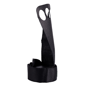 Heavy Duty Black Carbon Leather Three Holes Cross-fit Adjustable <b>Hand</b> Grips Weightlifting Body Building Workout Comfortable <b>Hand</b> - Product Image 5