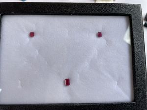 Conjunto de Pendientes y Colgante de Rubí Natural de Liberia de 3.20 Ct – Conjunto de Piedras Preciosas Sueltas, Rubí Rojo Genuino al por Mayor para la Fabricación de Joyas - Product Image 3