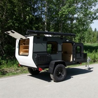 Mini caravane tout-terrain légère, directement de l'usine, pour le camping, les voyages routiers et les aventures en plein air