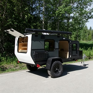 Mini <span class=keywords><strong>caravane</strong></span> tout-terrain légère, directement de l'usine, pour le camping, les voyages routiers et les aventures en plein air - Product Image 1