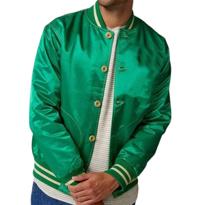 High Quality Satin Varsity <b>Jacket</b> <b>Lightweight</b> Letterman Baseball <b>Jacket</b> Supplier Wholesale Plain <b>Jacket</b> For <b>Men</b> - Product Image 3