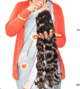 Commandez en ligne dès maintenant : Extensions de cheveux humains indiens Remy ondulés, sans traitement chimique, cuticules alignées, qualité vierge, vente en gros par Export. - Product Image 5