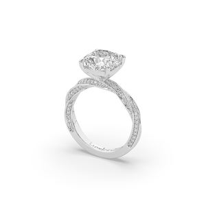 Anillo de Diamante Corte Cojín de 4.60Ct, Creado en Laboratorio, Ligero y Cómodo, Oro 10K/14K, Joyería Femenina de Alta Gama - Product Image 5