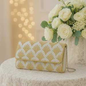 Bolso de cuentas indio hecho a mano, colorido, de lujo, artesanal étnico, con asa de baguette de cuentas de cristal, duradero, moderno, informal, para manualidades con cuentas - Product Image 3