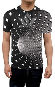Camiseta Gráfica de Hombre con Diseño de Lobo y Bosque, Manga Corta, Cuello Redondo, Estampado por Sublimación, Corte Regular, Informal, de Poliéster - Product Image 3