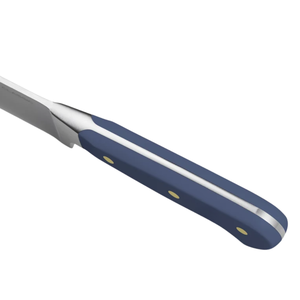 Couteau utilitaire de cuisine multifonction de 5 pouces à lame dentelée avec manche à triple rivet bleu, lame en acier inoxydable pour fruits, légumes, pain - Product Image 4