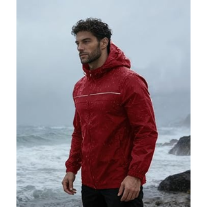 Chaqueta Acolchada Impermeable y Cortavientos de Doble Cara de Cuero Ecológico para Hombre, de Alta Calidad, Personalizada, para Senderismo y Pesca, con Capucha - Product Image 3