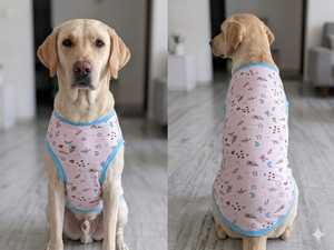 Premium Soft Cotton Round Neck AOP <b>T</b> <b>Shirt</b> for Pets with Comfortable Fit and Stylish All Over Print Design Available For Sale - Product Image 6