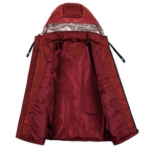 Veste d'hiver imperméable pour homme style urbain, en nylon et polyester, avec fermeture éclair, capuche et poches, 500g, taille XS, matériau en duvet - Product Image 5