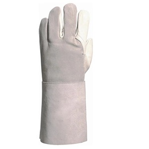 Gants de soudage en cuir avec pouce droit, résistants à la chaleur, pour travaux lourds, en cuir de vachette pleine fleur - Product Image 6