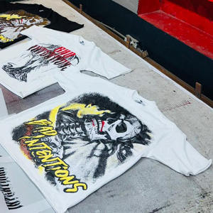 Camisetas de Hombre con Estampado Gráfico Vintage Personalizado, Corte y Confección a Medida, 100% Algodón, Hombros Caídos, Lavado Ácido - Product Image 2