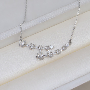 Chaînes fines en argent S925 multi-perles DIY Accessorize 1766, colliers comprenant un pendentif de bracelet vide et une chaîne claviculaire - Product Image 4