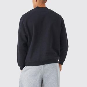 Men's <b>Crew</b> <b>Neck</b> <b>Sweatshirt</b> Red <b>Black</b> Regular Fit Casual Pullover Knitted Cotton Eco-Friendly Lined 300g Winter Wear - Product Image 3